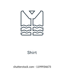 Shirt concept line icon. Linear Shirt concept outline symbol design. This simple element illustration can be used for web and mobile UI/UX.