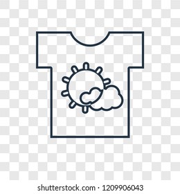 Shirt concept vector linear icon isolated on transparent background, Shirt concept transparency concept in outline style