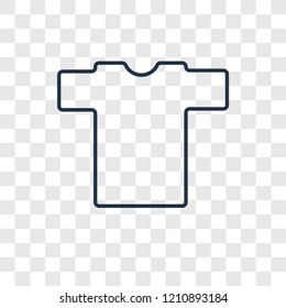 Shirt concept vector linear icon isolated on transparent background, Shirt concept transparency concept in outline style