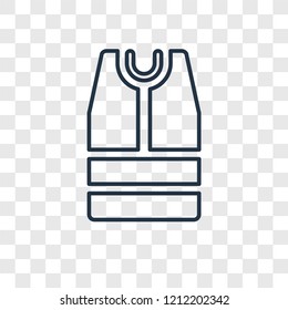 Shirt concept vector linear icon isolated on transparent background, Shirt concept transparency concept in outline style