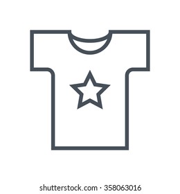 Shirt, custom printing icon suitable for info graphics, websites and print media. Colorful vector, flat icon, clip art.