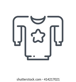 Shirt, custom printing icon suitable for info graphics, websites and print media and  interfaces. Hand drawn style, pixel perfect line vector icon.