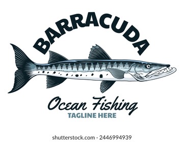 Shirt Design of Barracuda Fishing