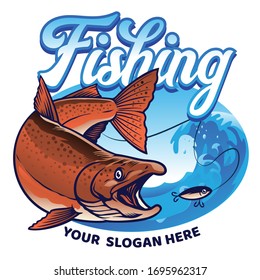 shirt design fishing the chinook salmon