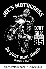 diseño de camisetas en garaje motocross