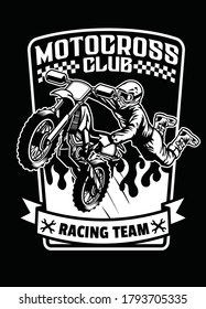 shirt design of racing motorcross sport