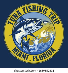 shirt design of tuna fishing