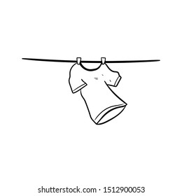 shirt doodle icon vector doodle hand drawing 