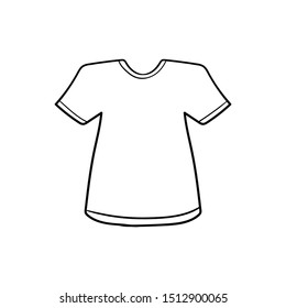 shirt doodle icon vector doodle hand drawing 