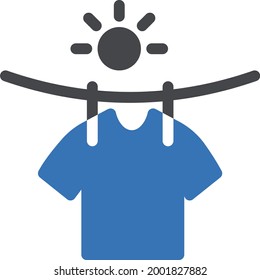 icono de color de glifo vectorial seco de camisa