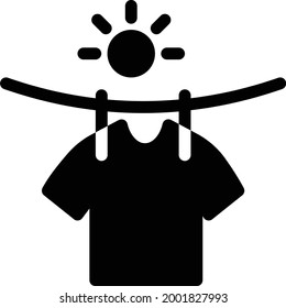 shirt dry vector glyph flat icon