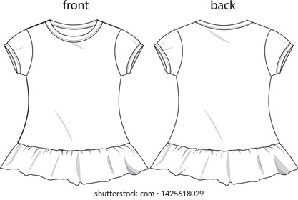 shirt fashion vector for girl