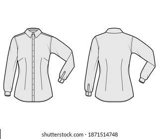 Polo Collar Shirt Asymmetrical Hem Kimono Stock Vector (Royalty Free ...