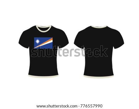 shirt  and flag of Marshall Islands