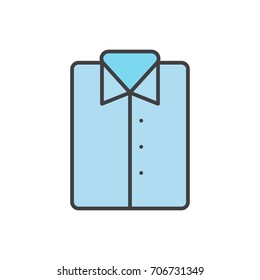 Shirt flat line icon.