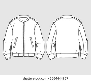Camisa Plano Esboço Vista Frontal e Traseira para Design de Moda