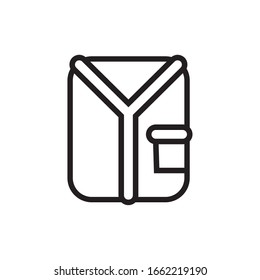 shirt folded line style vector illustration design