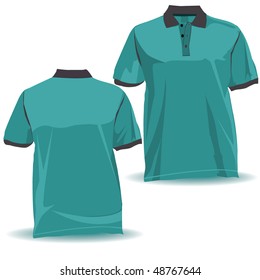 Shirt with front and back