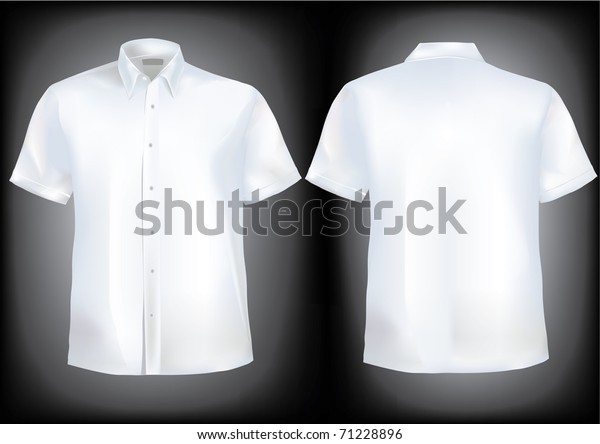 Shirt Front Back Collar Half Sleeves Stock Vector (Royalty Free) 71228896