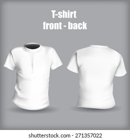 Shirt front and back on a gray background stylish vector illustration