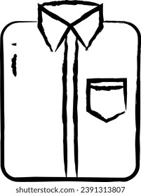 Ilustración vectorial dibujada a mano de la camiseta