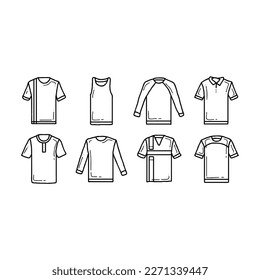 vectores de ilustraciones de doodle de la mano de la camisa