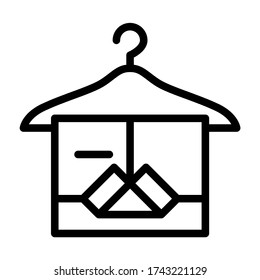 shirt, hanger, display - icon line vector - e commerce icons