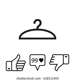 shirt hanger icon vector
