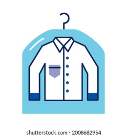 shirt hanging in hook laundry icon