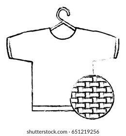 shirt hanging in the laundry
