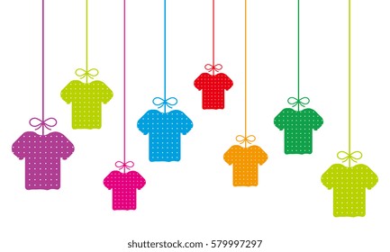 Shirt hanging rope background