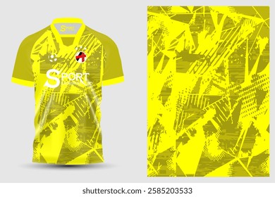 The shirt has an eye-catching design using bright yellow as the base color, which creates a sense of energy and vigor. The shirt has a Mandarin collar and short sleeves, making it comfortable to wear.