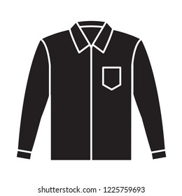 shirt human uniform vector icon, modern concept, outline style, black and white color