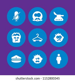 shirt icon. 9 shirt set with sceptic, man, tank and uniform vector icons for web and mobile app