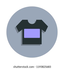 shirt icon in badge style. One of web collection icon can be used for UI, UX