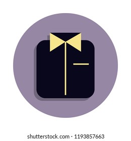 shirt icon in badge style. One of web collection icon can be used for UI, UX