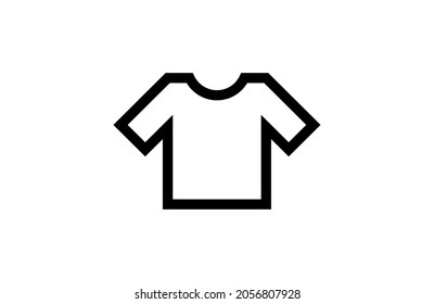 Shirt Icon Black and White Vector and Symbol