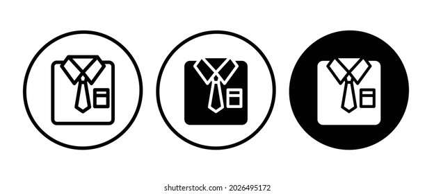Shirt icon button, vector, sign, symbol, logo, illustration, editable stroke, flat design style isolated on white