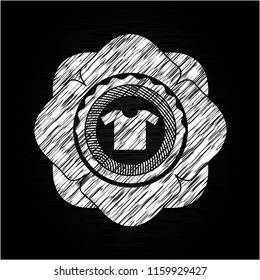 shirt icon with chalkboard texture