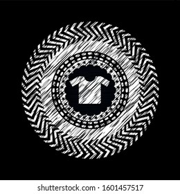 shirt icon with chalkboard texture