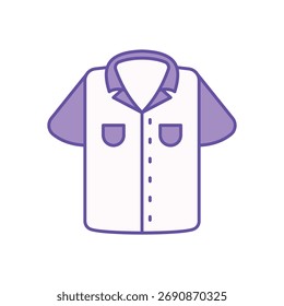 Ícone de camisa limpo e ilustração vetorial moderna