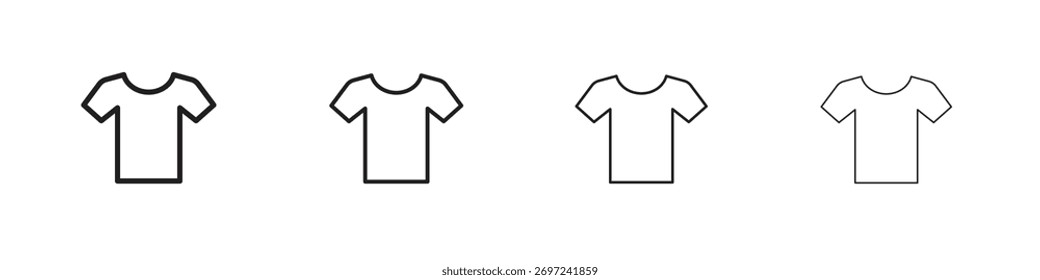 Shirt icon collection. Line vector sign, symbol for web and mobile