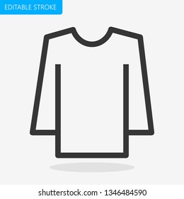 Shirt Icon Editable Stroke Pixel Perfect Vector