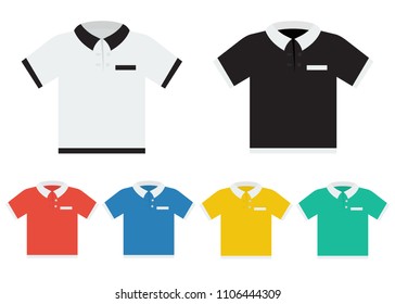 shirt icon in flat style isolated vector illustration on white transparent background