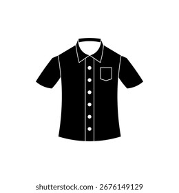 Ícone de camisa em estilo plano isolado. Vetor