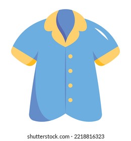 A shirt icon in flat vector design 