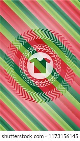 shirt icon inside christmas badge.