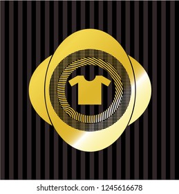shirt icon inside gold badge