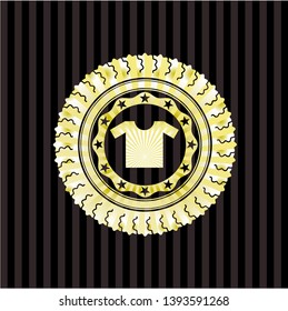 shirt icon inside gold badge