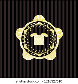 shirt icon inside golden badge